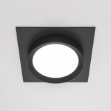 Lampa podtynkowa spot kwadratowa Hoop 11x11cm czarna Maytoni