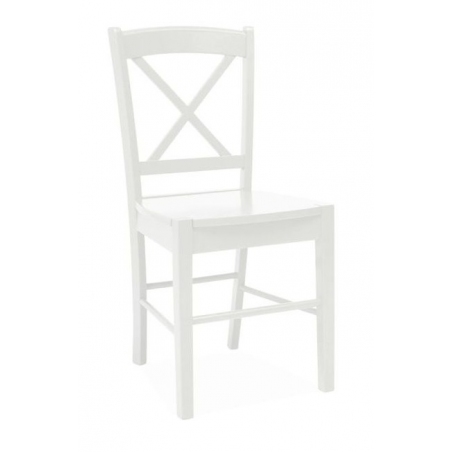 Stylowe Krzesło drewniane CD56 Wooden Białe Signal do jadalni.