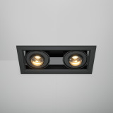 Lampa spot podtynkowa Metal Modern II LED 3000K 19,4x9,5cm czarna Maytoni
