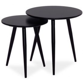 Cleo black set of round coffee tables Signal