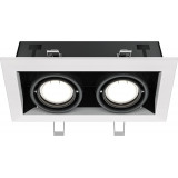 Lampa spot podtynkowa Metal Modern II 24,5x12,6cm biało-czarna Maytoni