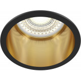 Reif GU10 6.8 cm black-gold recessed spot lamp Maytoni