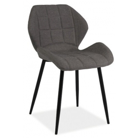 Hals grey quilted upholstered chair Signal