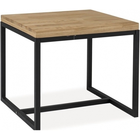 Loras C 60x60 oak&amp;black wooden coffee table Signal