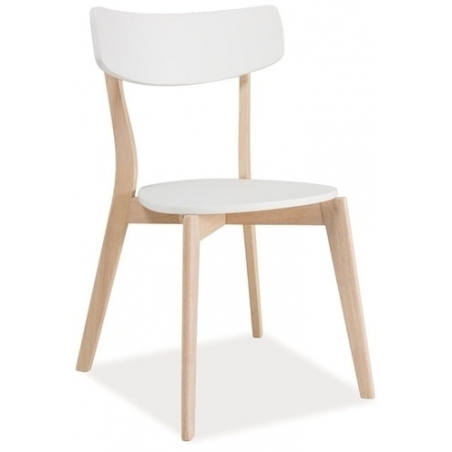 Tibi white scandinavian wooden chair Signal