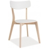 Stylowe Krzesło drewniane skandynawskie Tibi Białe Signal do jadalni, salonu i kuchni.