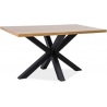 Cross 150x90 oak&amp;black industrial dining table Signal