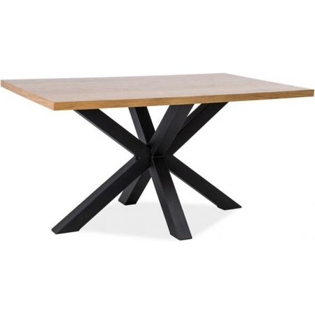 Cross 180x90 oak&amp;black industrial dining table Signal