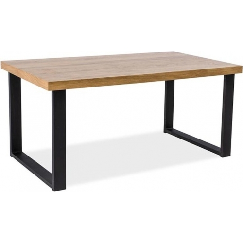 Umberto 150x90 oak&amp;black industrial dining table Signal