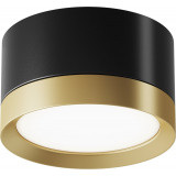 Lampa spot okrągła Hoop 8,5cm H5cm czarno-złota Maytoni