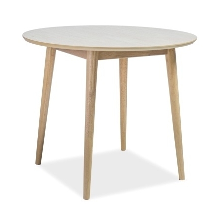Nelson 90 oak round scandinavian dining table Signal