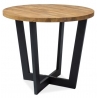 Cono 90 oak&amp;black wooden round dining table Signal
