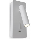 Kinkiet reflektorek z włącznikiem i usb Mirax LED biały Maytoni