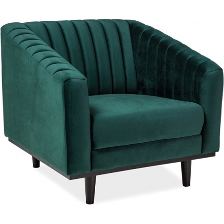 Designerski Fotel wypoczynkowy Asprey Velvet Zielony Signal do salonu i sypialni.