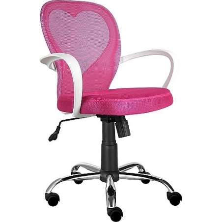 Designerski Fotel młodzieżowy obrotowy Daisy Różowy Signal do biurka.