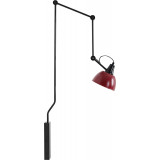 Aida Gloss red wine-black long-arm wall lamp Aldex
