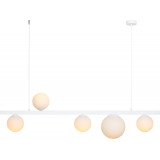 Lampa podłużna szklane kule Garda V 151cm biała Aldex