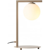 Lampa stołowa szklana kula Zac Beige biało-beżowa Aldex