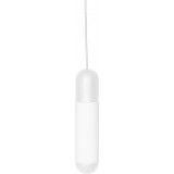 Lampa wisząca szklana z drewnem Funsui  8,4cm biała Ummo