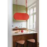 Lampa wisząca designerska Malumi LED 80cm czerwono-pomarańczowa Ummo