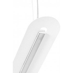 Senkei B LED 118.4 cm white elongated pendant lamp Ummo 2