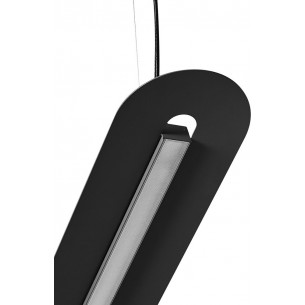 Senkei B LED 118.4 cm black elongated pendant lamp Ummo 2