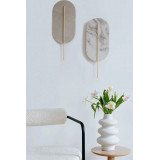 Rokke Stone white decorative oval wall lamp Ummo