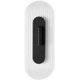 Riflo W C LED black glass wall lamp with adjustable spotlight Ummo