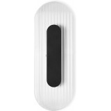 Kinkiet owalny z ryflowanym szkłem Riflo W A LED 43,5cm czarny Ummo