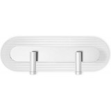 Riflo W D LED white glass wall lamp with adjustable spotlights Ummo