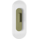 Riflo W C LED olive glass wall lamp with adjustable spotlight Ummo