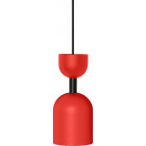 Supuru 11 cm red-orange pendant lamp with black tube Ummo