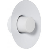 Caponio white retro round wall lamp Ummo