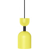 Lampa wisząca Supuru 11cm żółta z czarną rurką Ummo