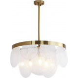 Lampa sufitowa szklana glamour Aurora 60cm mosiądz Step Into Design