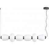 Lampa wisząca szklana podłużna Brilla VI LED 125cm biało-czarna Step Into Design Lampa wisząca szklana podłużna Brilla VI LED 125cm biało-czarna Step Into Design