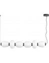 Lampa wisząca szklana podłużna Brilla VI LED 125cm biało-czarna Step Into Design