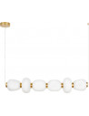 Lampa wisząca szklana podłużna Brilla VI LED 125cm biało-złota Step Into Design