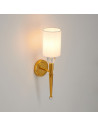 Kinkiet z abażurem glamour Dama 52cm biało-złoty Step Into Design