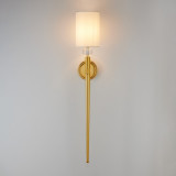 Kinkiet z abażurem glamour Dama 92cm biało-złoty Step Into Design