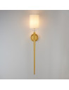 Kinkiet z abażurem glamour Dama 92cm biało-złoty Step Into Design