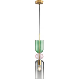 Lampa wisząca szklana dekoracyjna Pastello Green 13cm multikolor Step Into Design