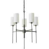 Żyrandol wiszący z abażurami hampton Darling 60cm biały / czarny połysk Step Into Design