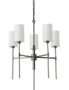 Żyrandol wiszący z abażurami hampton Darling 60cm biały / czarny połysk Step Into Design
