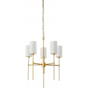 Żyrandol wiszący z abażurami hampton Darling 60cm złoty / czarny połysk Step Into Design