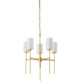 Żyrandol wiszący z abażurami hampton Darling 60cm złoty / czarny połysk Step Into Design