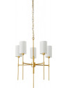 Żyrandol wiszący z abażurami hampton Darling 60cm złoty / czarny połysk Step Into Design