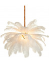 Lampa wisząca z piórami Emu 100cm biała Step Into Design