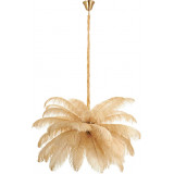 Lampa wisząca z piórami Emu 100cm beżowa Step Into Design