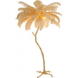 Lampa podłogowa z piórami Emu 150cm beżowo-złota Step Into Design